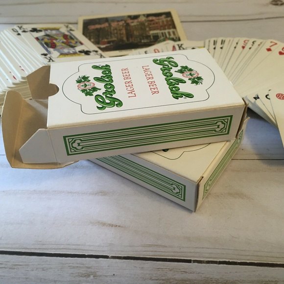 Vtg Grolsch Lager Beer Branded Product Coaster, Playing Cards 8 Oz Stein - Picture 9 of 12